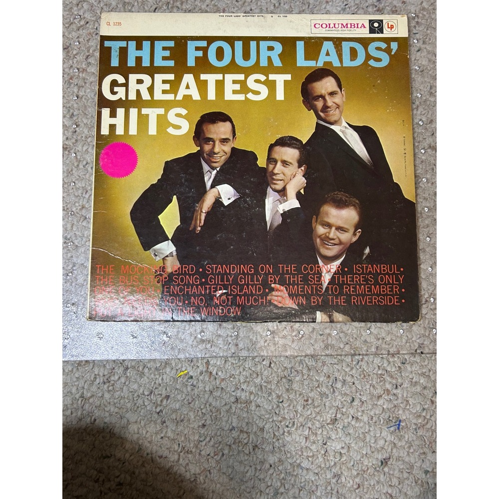 The Four Lads Greatest Hits Vinyl‎ Record LP Columbia CL 1235 Vintage